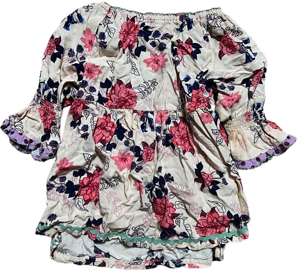 Matilda Jane Pink and White Floral Long Sleeve Dress Size 4T